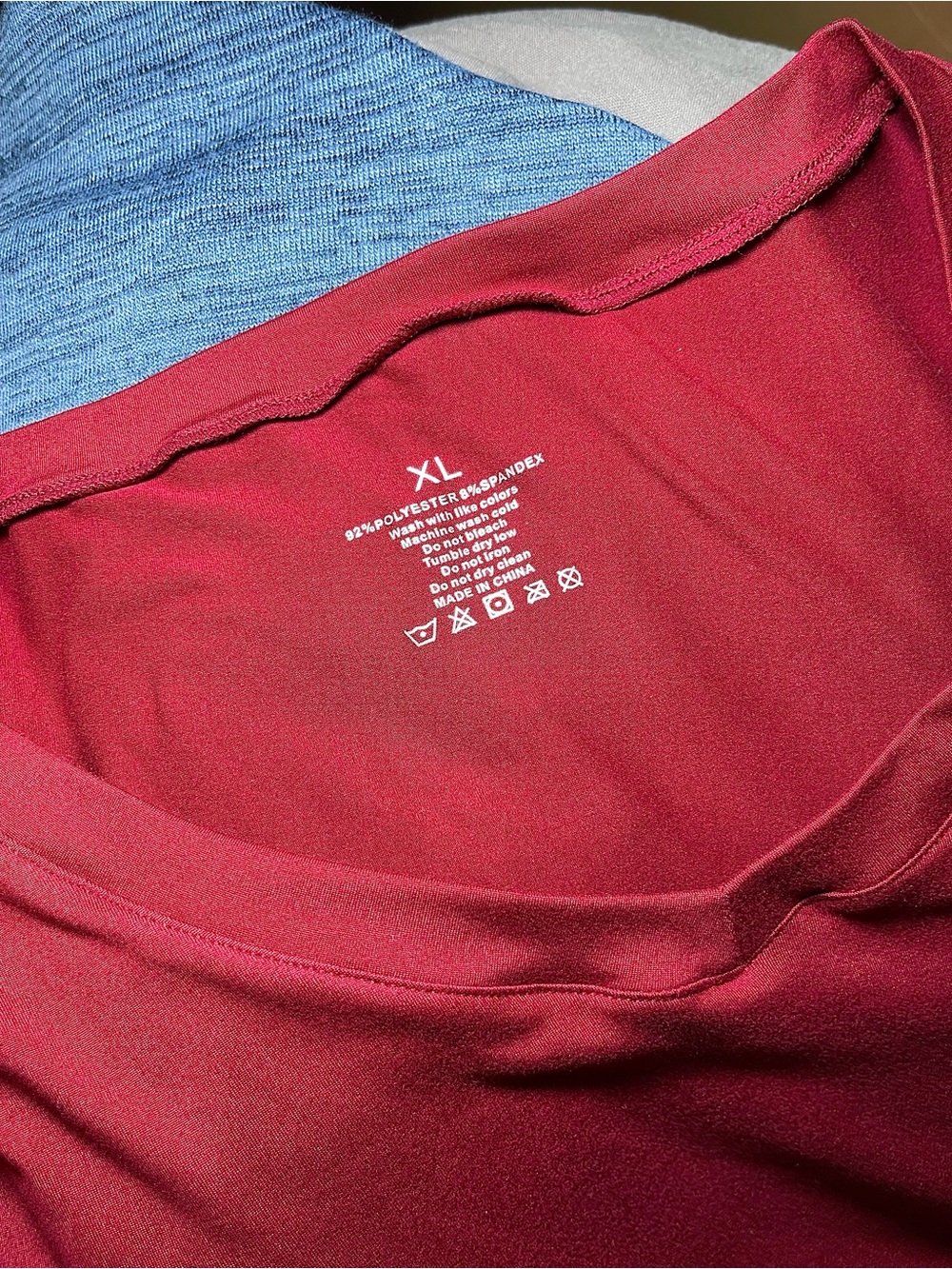 Showitty Women's V-Neck Red Long Sleeve Top Casual Chic Minimalist Size XL - Picture 8 of 8